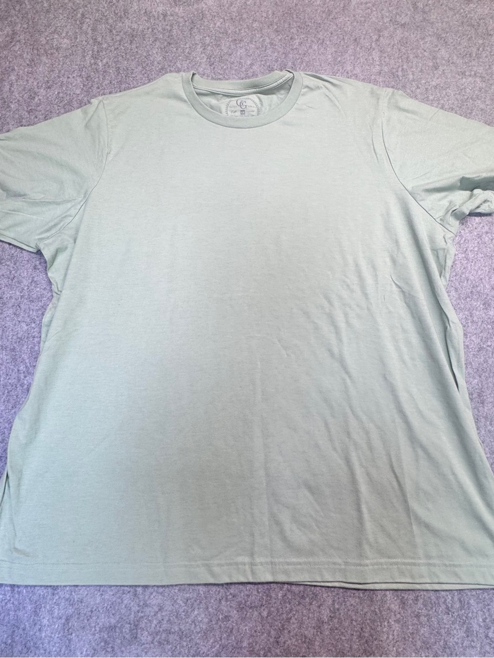Size 4X Two Crew Neck T-Shirts- Sage Green
